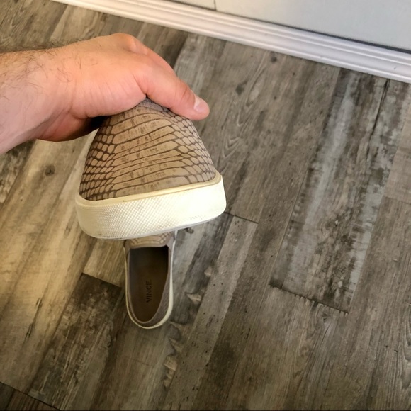 VINCE Reptile gray snake python slip on casual shoes size 7.5 - Picture 12 of 14